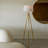 Emma 61 in. Mid-Century Modern LED Energy-Efficient Floor Lamp with Fabric Drum Shade and Tripod Wooden Legs-79261727