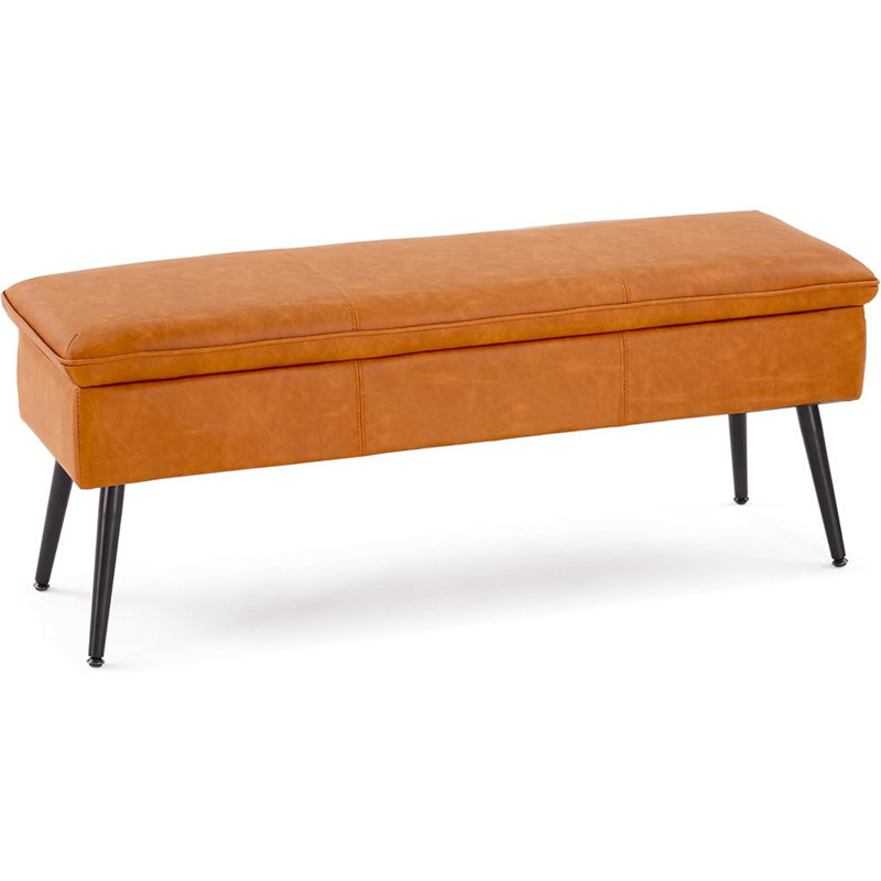 Grand banc de rangement avec repose-pieds de 43,3 po avec repose-pieds