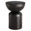 Table d'appoint en métal martelé noir Mella