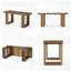 Bureau d'ordinateur 62 "en bois massif avec double caisson, bureau de direction pour bureau à la maison