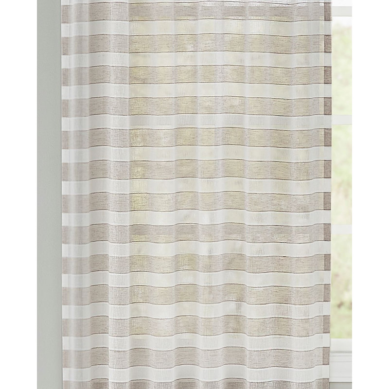 Rideau en polyester Tamio, Naturel, l 50 po x L 96 po