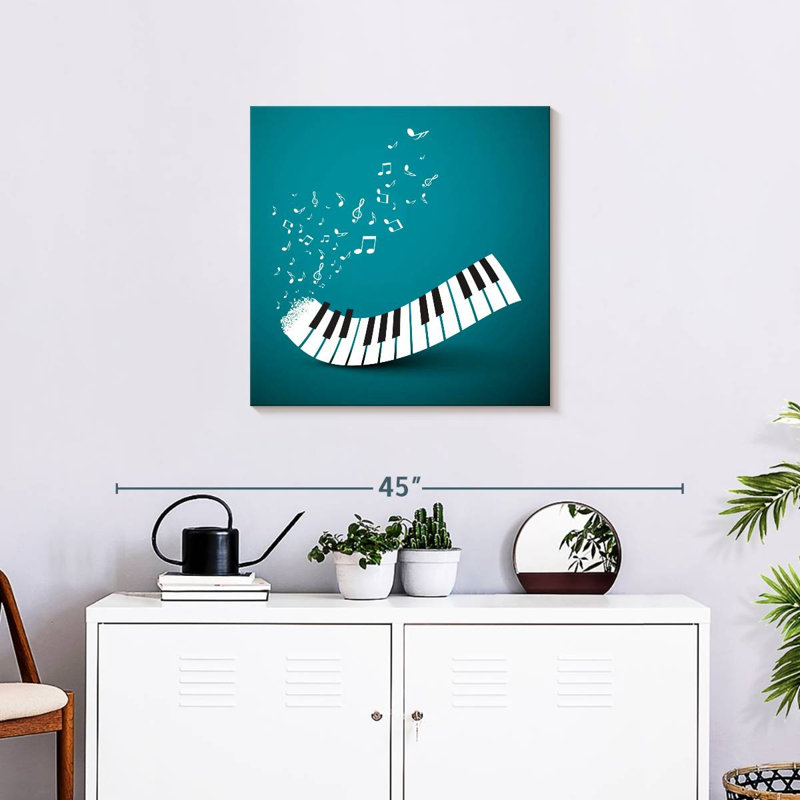 Abarca Piano Keyboard Notes, 24" H x 24" W