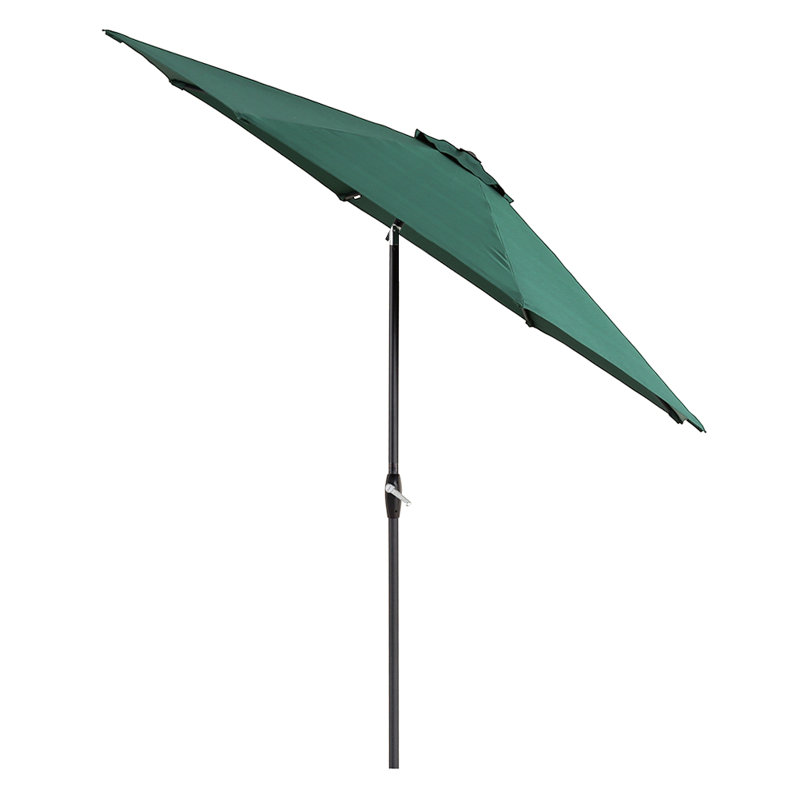 Parasol de marché 9 pi Kronqui, Vert gazon, Inclinaison automatique