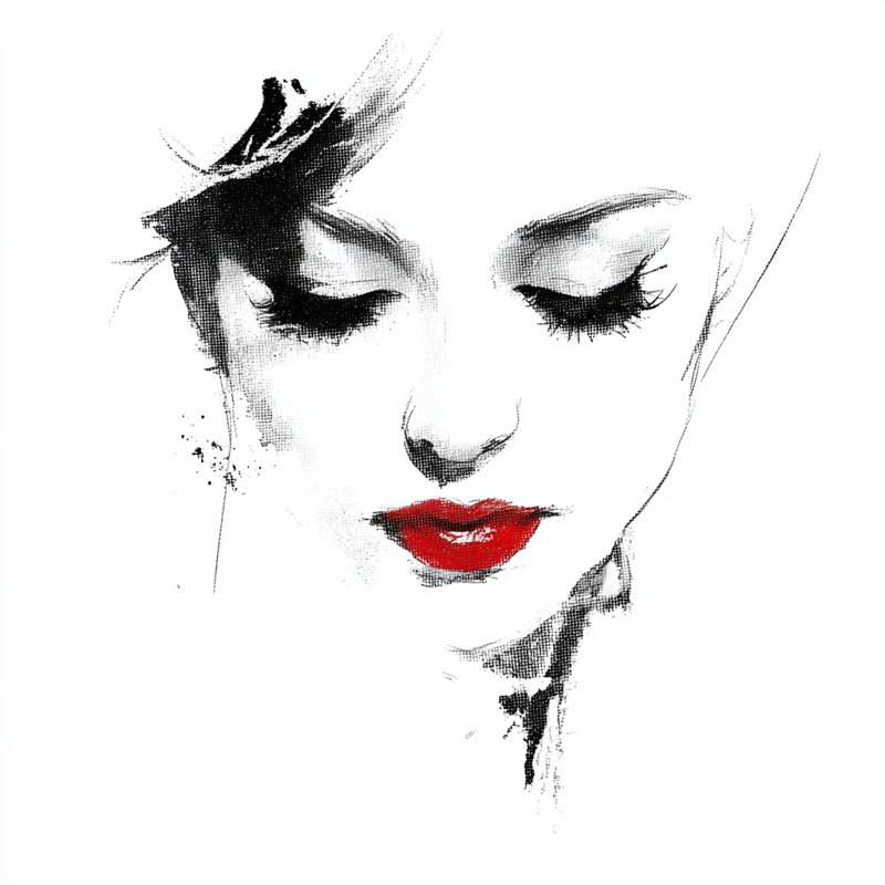 «Quiet Red», art mural sur toile tendue, H 20 po x l 20 po
