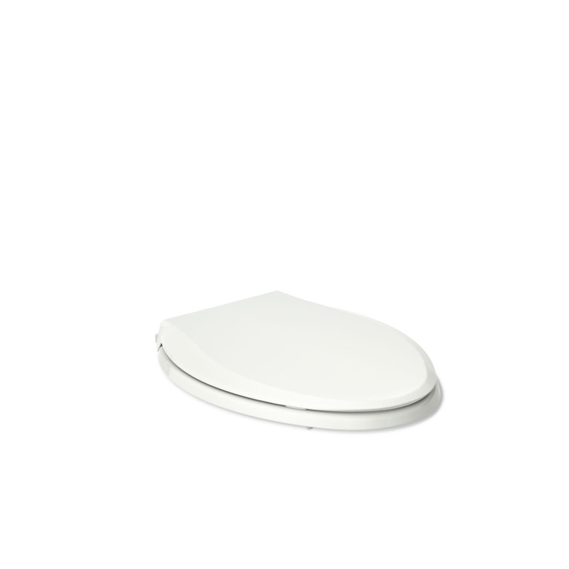 Siège de toilette allongé à fermeture douce et fixations Quick-Attach Cachet, Dune, Prêt à être verrouillé