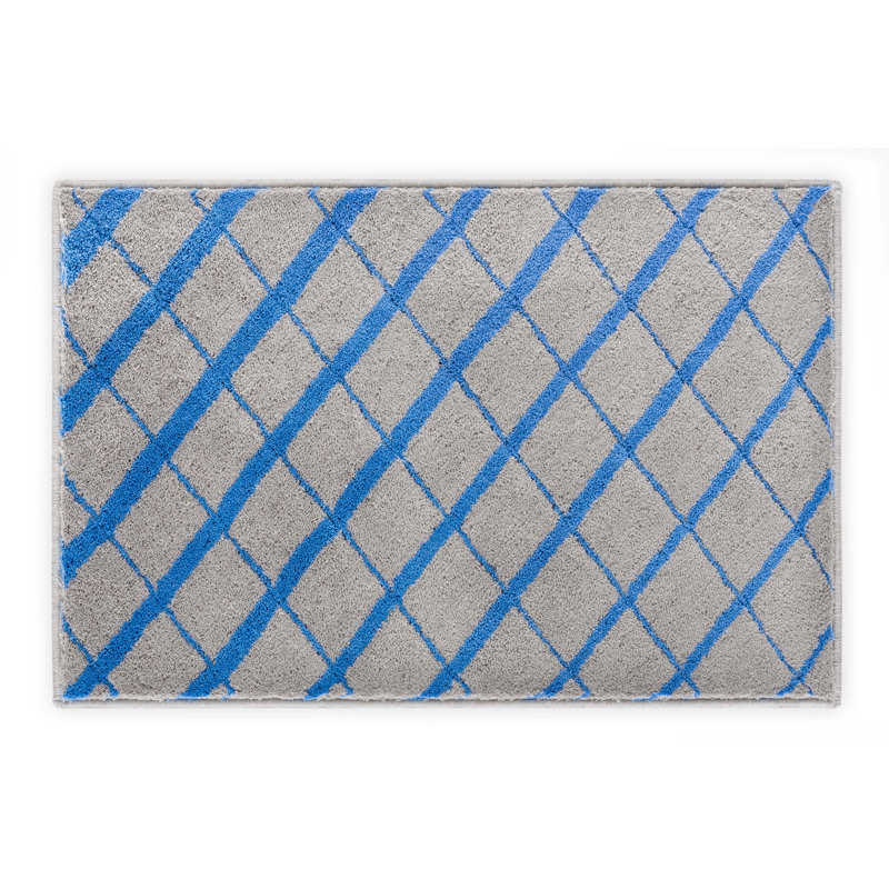 Diamond Non-Slip Bath Rug, Ocean, 60 x 90cm