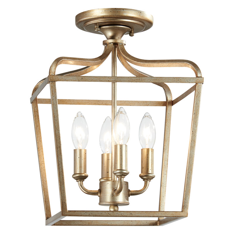 Vogan 4 - Light Gold Lantern Pendant