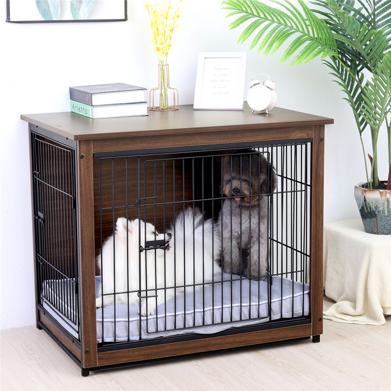 Wanston Wood Furniture Style Crate with 2 Doors, Medium (27.56" H x 31.7" W x 23.23" D)