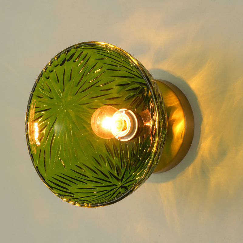 Adalat 1 - Light Glass Shade Wall Light, Green