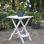 Ensemble de 2 tables d'appoint pliables en plastique, blanc