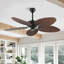 Ventilateur de plafond à lame de palmier industriel / en plastique / mobile Boho 6 po Crellin-1153047135