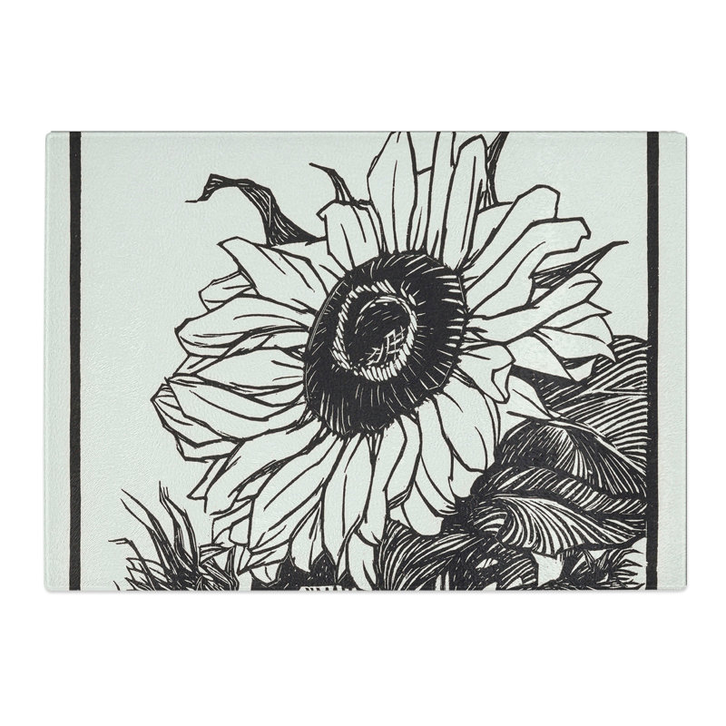 Sunflower by Julie De Graag Chopping Board, 20cm W x 28.5cm L
