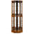 Lighted Showcase Cabinet In Oak, Mirrors, 6 Adjustable Shelves Oak Curio With Lights & Mirrored, Shelving Unit-2036907340