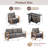 Drazen 7 - Person Patio Furniture Set With Fire Pit Table, All-Weather Wicker Outdoor Conversation Set With Chair And Thick Cushions-1199219473-1199219478
