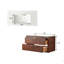 Meuble-lavabo mural simple flottant pré-assemblé de 36 po avec comptoir en céramique à 1 trou