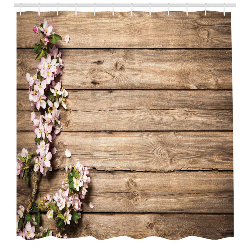 Shower Curtain with Hooks Included, 75" H x 69" W