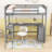 Twin Size Loft Bed With Desk And Bookshelves-175488819