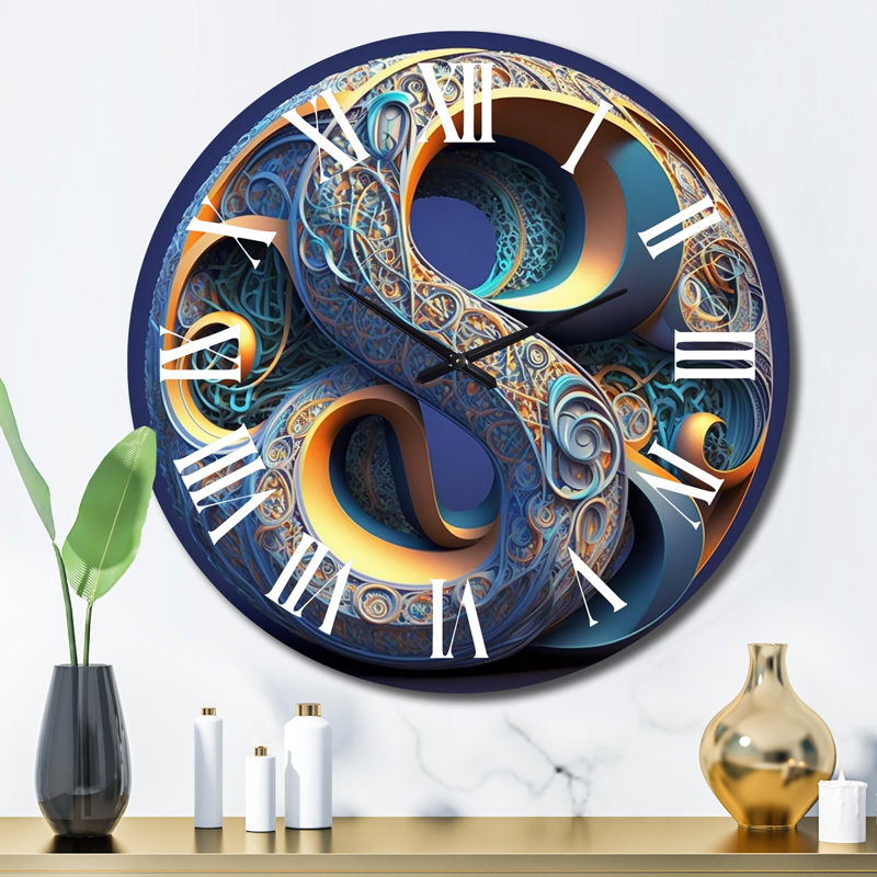 Horloge murale moderne circulaire circulaire I Lundiscatein, Grand