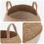 Plant Pot with Handles 100% Seagrass Woven Planter Cylindrical Holder-140992680-140992681-140992726
