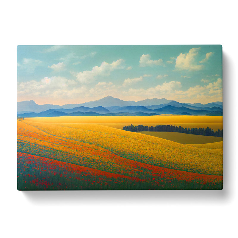 Beguiling Spring Meadow Landscape - Wrapped Canvas, 35cm H x 50cm W x 3cm D