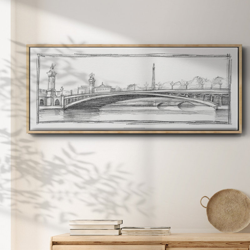 Pont Alexandre III- Framed Canvas, 12" H x 30" W