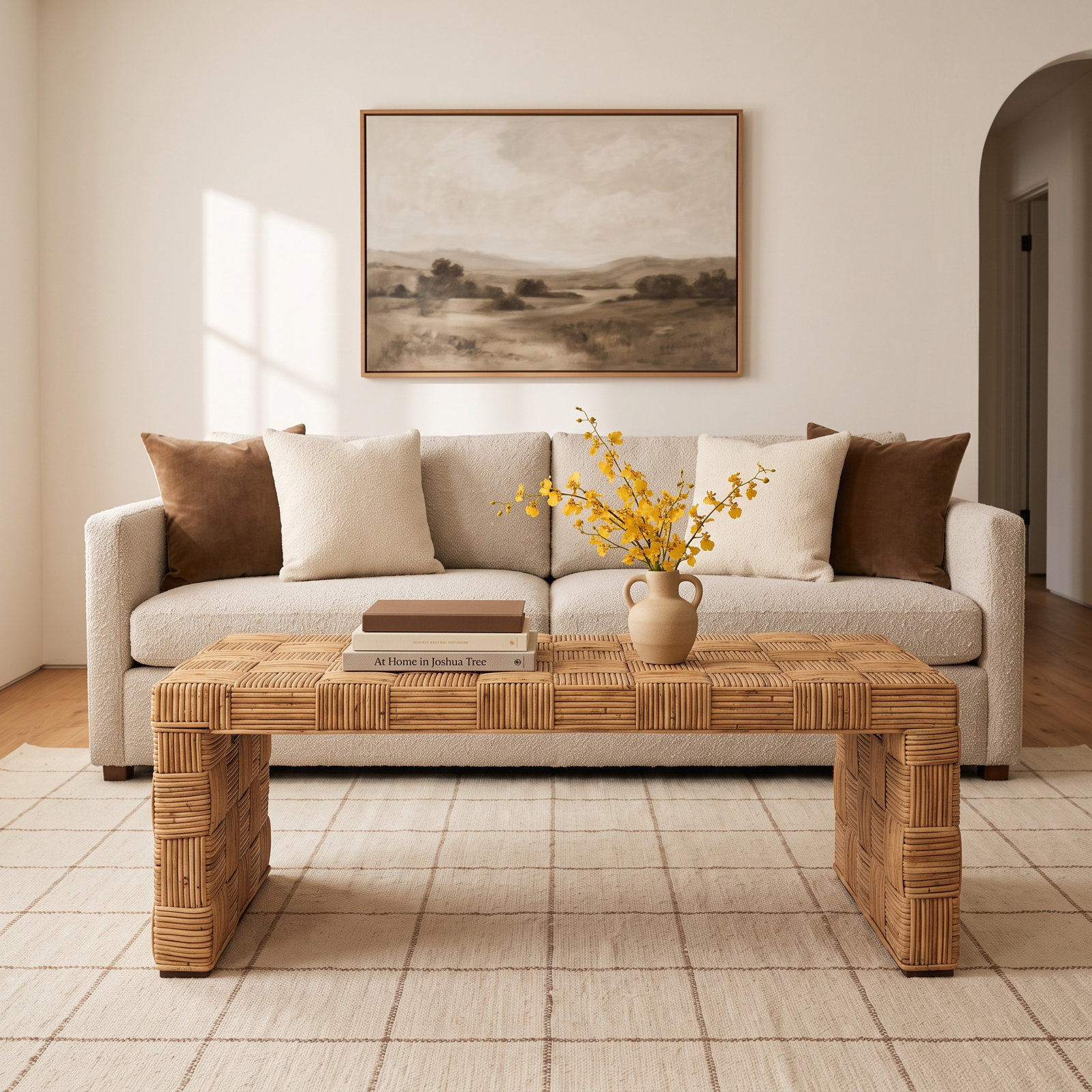 Redrow 47.24 " Mango Coffee Table, Honey Natural/Kubu