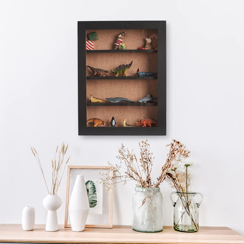 Large Shadow Boxes Frames  Shadow Box With Shelves,Deep Memory Box Display Case With Movable Shelf For Keepsake Flowers Wedding