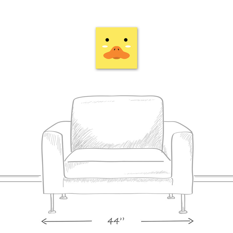 Art pour amis canard Marko, Toile tendue, H 12 po x l 12 po x P 1,25 po