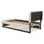 Lit plateforme tapissier Teddy