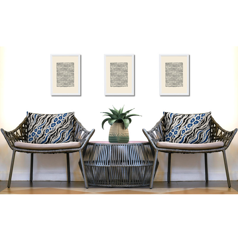 Oreiller réversible intérieur / extérieur Blaine, 20x14, Blue