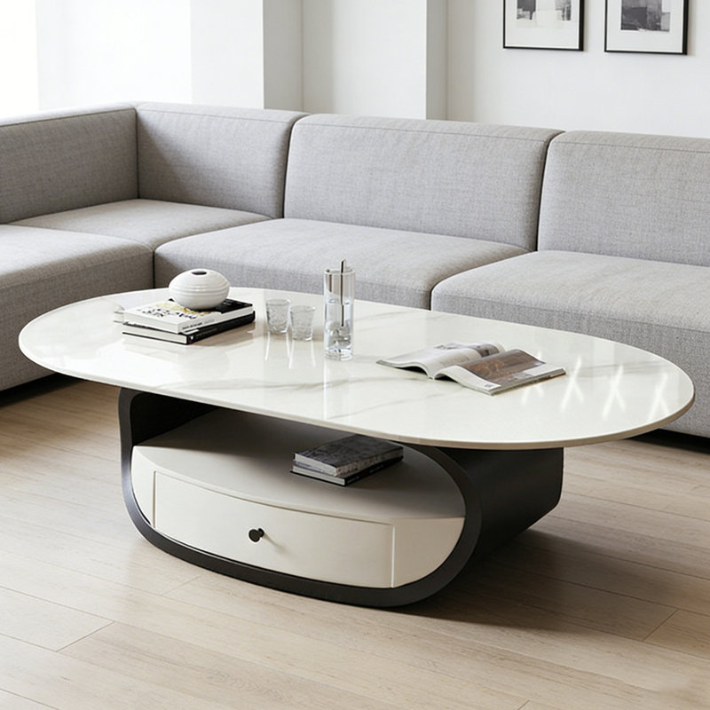 Table basse Simplicity, H 16,53 po x L 47,24 po x l 23,62 po, Blanc