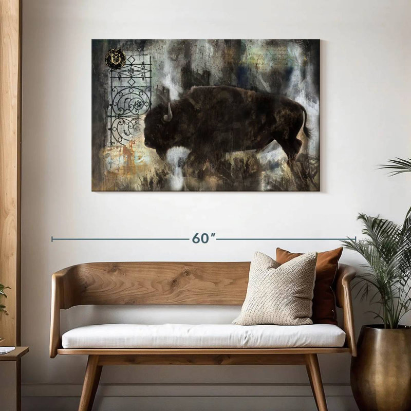 Brampt Wandering Buffalo, 30" H x 45" W