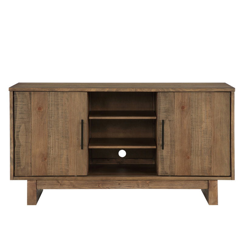 Buffet en bois massif et manufacturé Iresha avec portes coulissantes