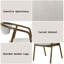 Chaise d'appoint en chenille et noyer Delina