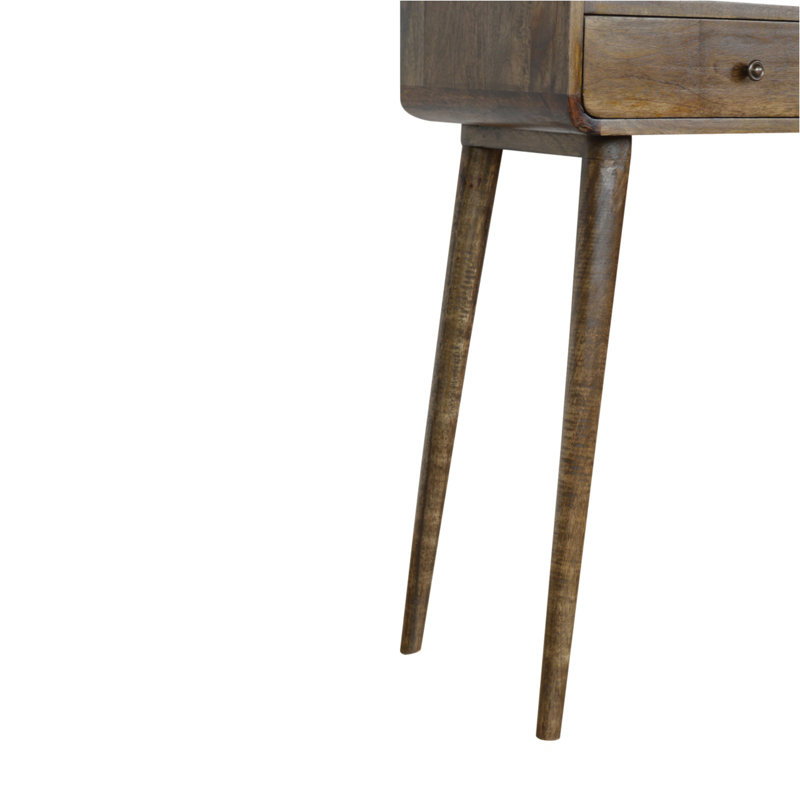 Addison 92cm Solid Wood Console Table, Grey/Brown