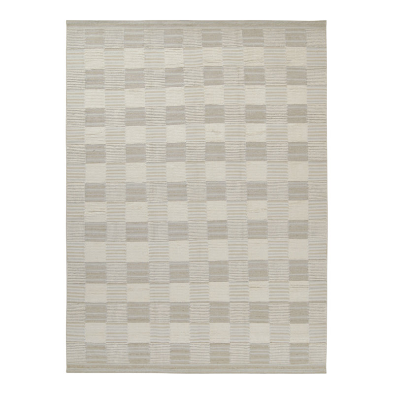 Scandinavian Wool Geometric Area Rug, Rectangle 12' x 16'