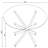 Compson White And Chrome 5-Piece Dining Set