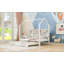 Lit simple en bois avec lit gigogne-155476562