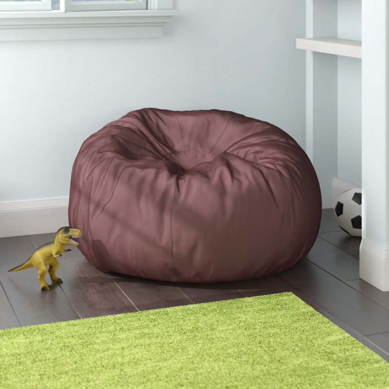 Fauteuil à billes en coton Classic, Sergé de coton brun, Petit