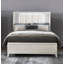 Lit moderne, lit antique avec tête de lit rembourrée à DEL, meubles de chambre à coucher modernes 1pc, façades en roseaux