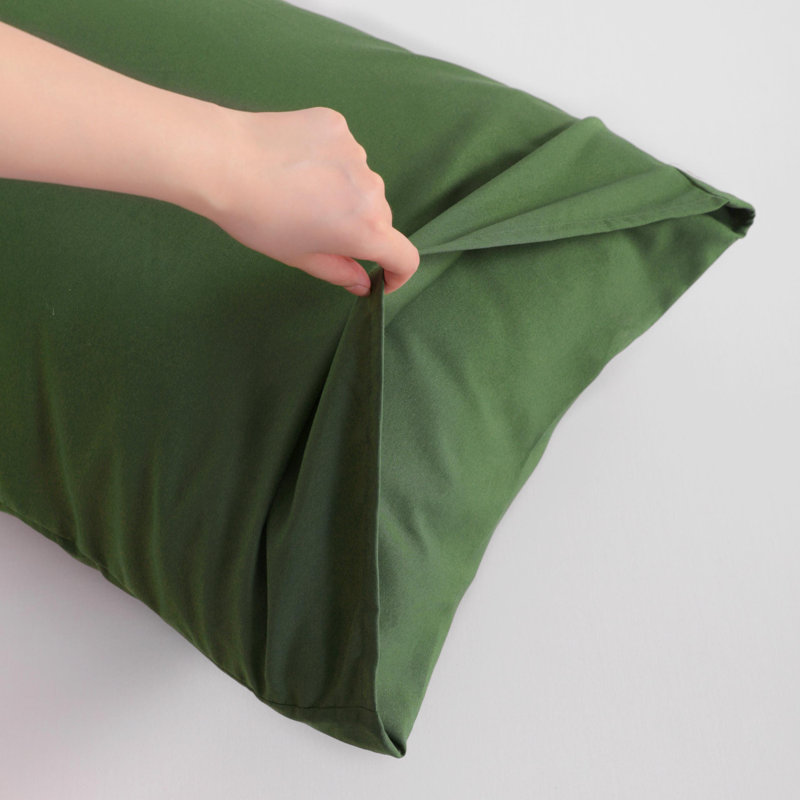 Body Pillow Cover, 1800 Brushed Microfiber Body Pillowcase with Envelope Closure - 20x54 Inches - NTBAY, Olive