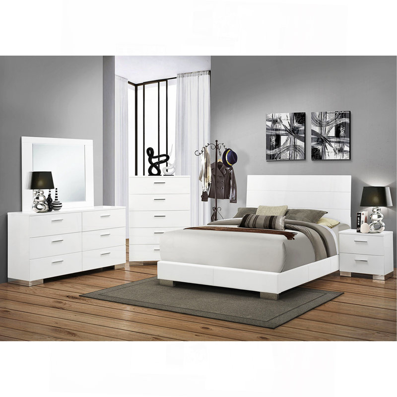 Ensemble de chambre avec grand lit 5 pièces Dulcey