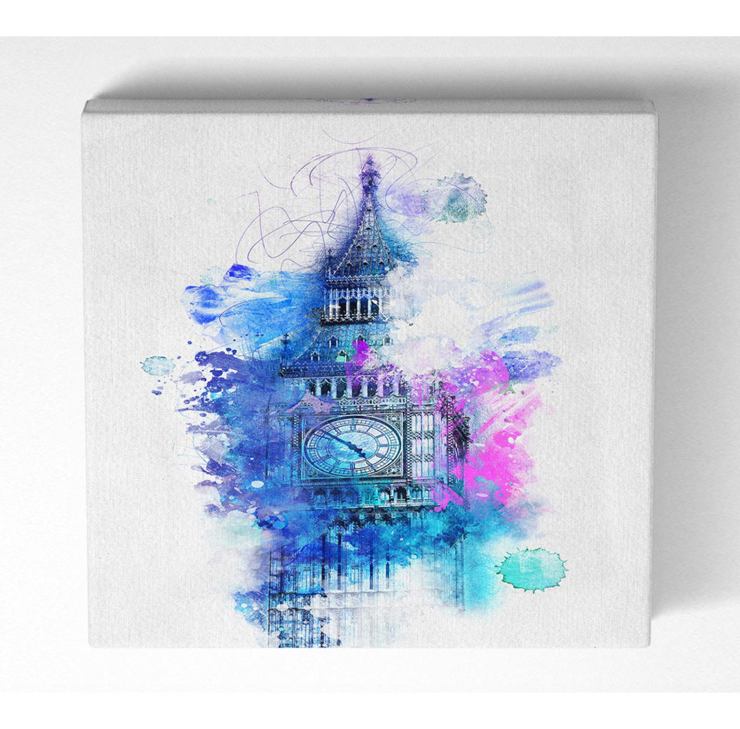 Aquarell Big Ben 2 - Kunstdrucke auf Leinwand