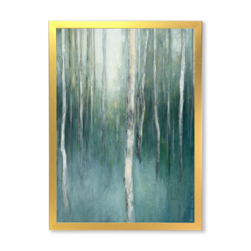 «Green Forest Dream», reproduction sur toile encadrée, H 20 po x l 12 po x P 1po, Cadre doré