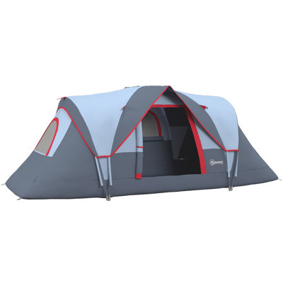 Tente de camping d'extérieur 3 pièces pour 6 personnes
