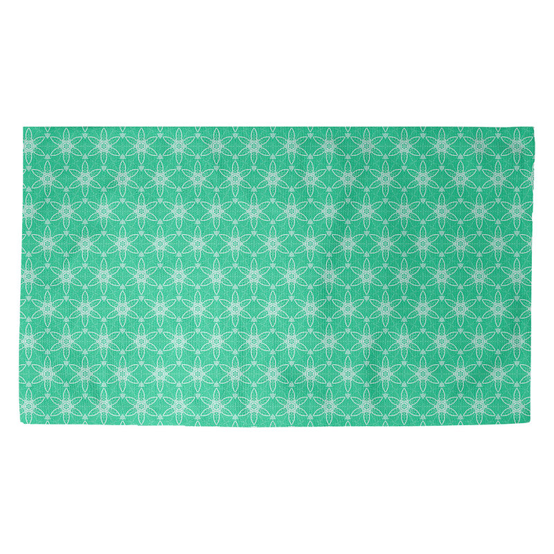 Tapis noir/blanc orné cercles Avicia, Rectangle 2 pi 2 po x 3 pi 4 po