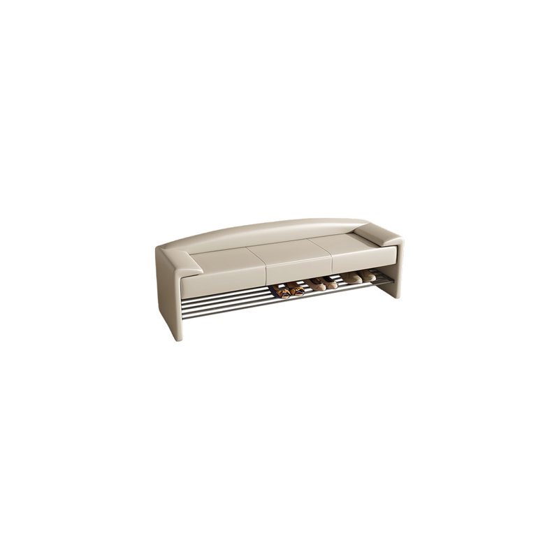 Banc de rangement Kapor, H 21,25 po x l 55,11 po x P 17,71 po, Beige