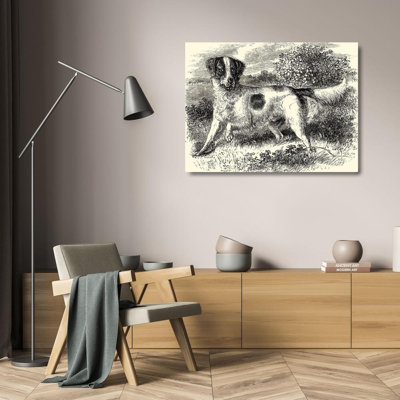 «Red Barrel Studio®», reproduction d'art sur toile tendue sous le titre «English Setter 48412D»