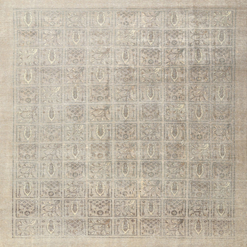 Geometric Indoor Rug, Square 6'