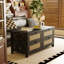 Table basse en rotin et bois, 4 tiroirs avec rangement-193139506-196337138